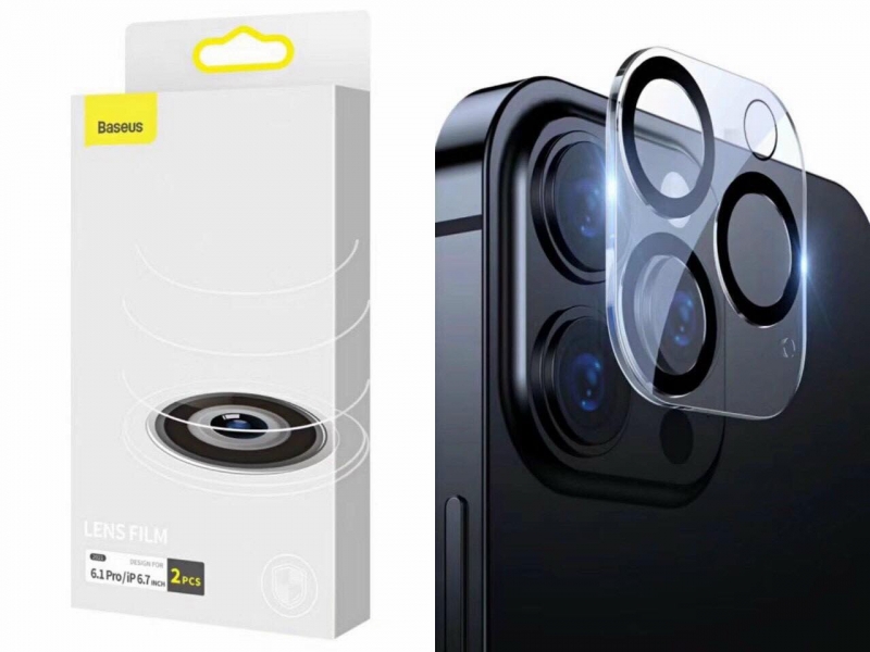 Cụm Kính Cường Lực Camera Sau iPhone 13 Pro Hiệu Baseus chất liệu từ kính là giải pháp bảo vệ chiếc camera siểu khủng của máy hạn chế tình trạng trầy xước, va đập